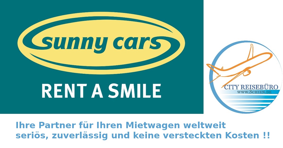 Mietwagen Sunny Cars bei City Reisebüro Schien