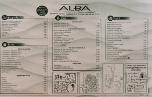 Speisekarte Alba